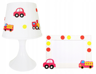 Nočná lampa do detskej izby - Nočná lampa kit + rám 13x18 auta