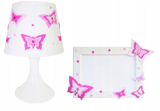 Nočná lampa do detskej izby - Kit Night lampa + rám 13x18 Butterfly tanec