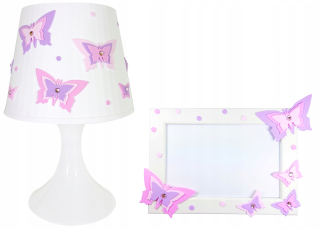 Nočná lampa do detskej izby - Kit Night Light Pre deti Frame Big Butterflies