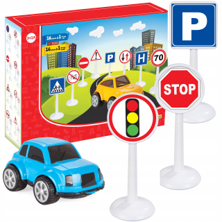 Dopravné značky - Kit Mini Road Signs Car 16 El Woopie