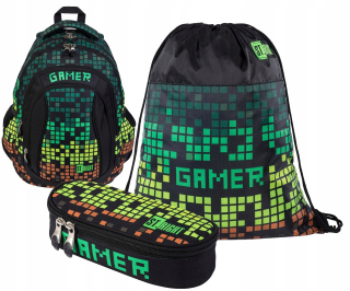 Školský batoh - Batoh Pixel Gamer, Cuencil Case, St.right Bag