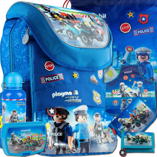 Aktovka, školská taška - Sada PlayMobil SchoolBag School Batchpack Polícia