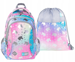 Školský batoh - Ombre Unicorn Backpack set