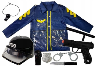 Detská zbraň - Kit Policajt Disgue Costume + Príslušenstvo