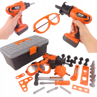Detská dielňa - Sada boxových nástrojov. Dielňa Drill 32335