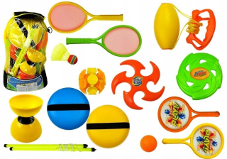 Športová sada rakety Frisbee Diabolo
