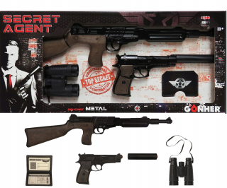 Pištoľ pre deti - Sada tajný agent s Gonher 239/6 ďalekohľadom