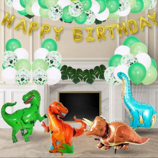 Balóny na párty - Sada balónikov s motívom dinosaurov