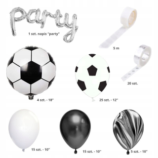 Balóny na párty - Sada dekorácií, narodeniny balóniky Futbal