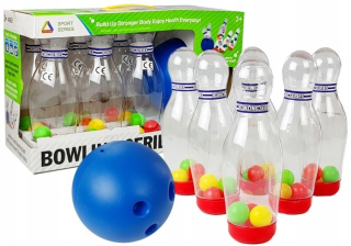 Sada na bowling s loptou 6 ks Transparentná
