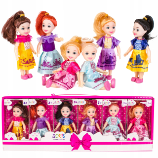 Bábika -  Sada bábik na chate Doll malá princezná 6ks.