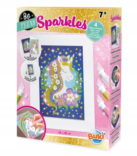 Plastová sada Glitter obrázky UNICORN