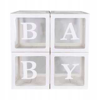 Balóny na párty - Detská box set pre biele balóniky (4 ks)