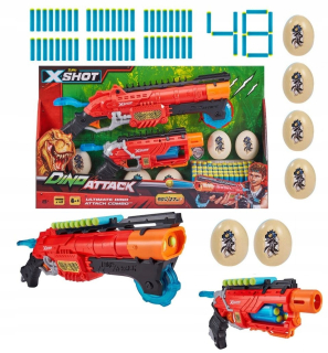 Detská zbraň - Zuu X-SHOT Dino útok 48 Šípky 2 pušky