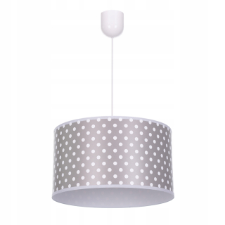 Luster do detskej izby - Detský luster biele bodky na šedom 0207