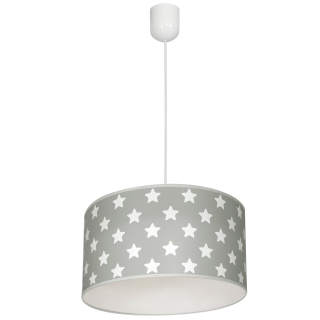 Luster do detskej izby - Żyrandol mládeže Stars na šedej + LED 0190