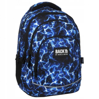 ZÁLOŽNÝ ŠKOLSKÝ BATOH PRE MLÁDEŽ, 4 priehradky, VODA NAVY BLUE SKY
