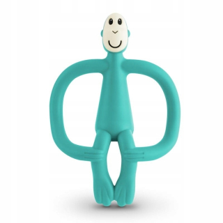 Ortodontické hryzátko Matchstick Monkey, silikón, odtiene zelenej
