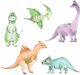 Detské samolepky na stenu - Big Dinosaury sada Nástenný výjav M