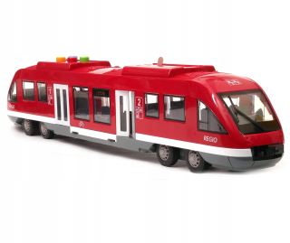 Detský autobus, trolejbus - veľká električka 40cm do bičového zvuku svetla REGIO ČERVENÉ