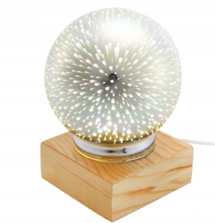 Nočná lampa do detskej izby - Nočná lampa 3D Hologram Čarovná Glass Sphere