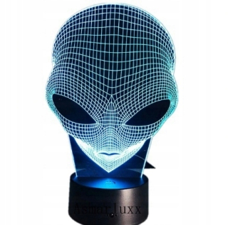 Nočná lampa do detskej izby - 3D nočná lampa LED projektor Alien Alien Hologram