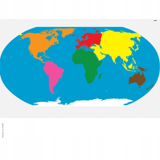 Mapa Montessori World Washable Mat Color 40x67cm