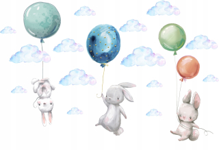 Detské samolepky na stenu - Wall Sticker Detské balóny XXL