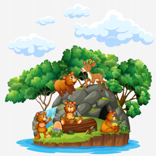 Detské samolepky na stenu - Detské samolepky na stenu Safari ZOO 200