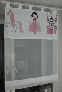 Záclony do detskej izby - Panel Screen Princess Cars Owl Cars ples