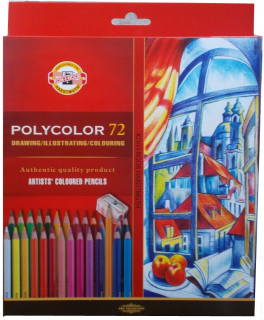 POLYCOLOR pastelky 72 FAREB KOH-I-NOOR 3837 krabička