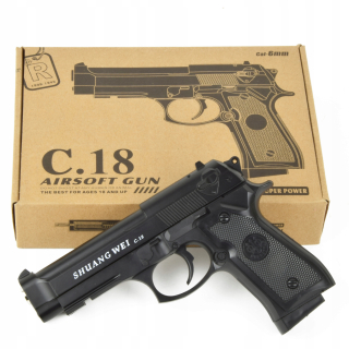 Detská zbraň - Replika kovového zbrane c.18 pre Beretta BB's