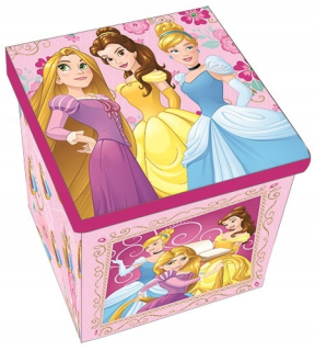Detský sedací vak - pufa - Kontajner Box Stolička Princess Pouf Princess