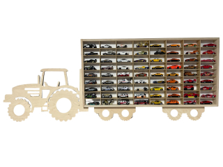 Veľká polica TRAKTOR na 72 pružín Hot Wheels