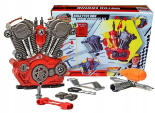 Stavebnica pre deti - Práca motora. Mechanik sada pre krútenie