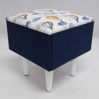 Detský sedací vak - pufa - Detský puf / 30 cm / ZELENÉ BALÓNY vzor