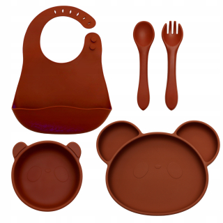 5× Gigi Kids set hnedý silikón