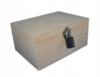 Úložný box - Poklady, Decoupage - visiaci zámok