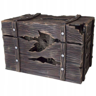 Stará truhla s Halloween Horror skeletu