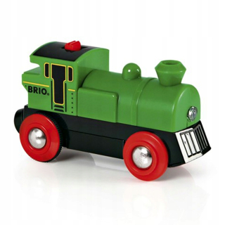Dráha pre deti, stavebnica - Veligo Brio 33595 Green Batérie Locomotive