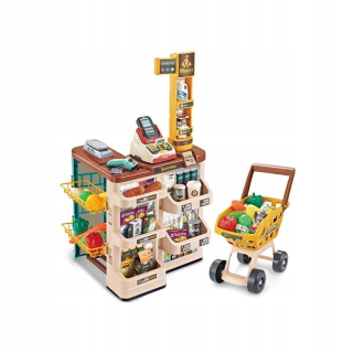Hračka veľkého obchodu Super Market Shop Cast Register Set Set XXL 48 príslušenstva