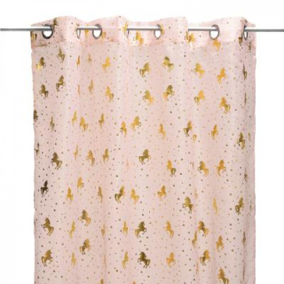Záclony do detskej izby - Záclona biele ruže Gold Petting Dots Detská