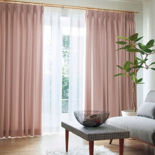 Závesy do detskej izby - Záclony Suede Powder Rose 250 na páske