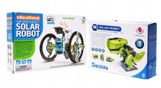 Stavebnica pre deti -  Solárny robot set 17W1 Solárna hračka panel X2