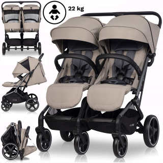 Dvojitý kočík Easy Go Echo Savana Beige