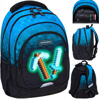 Viackomorový školský batoh AstraBag Multicolor 20 l