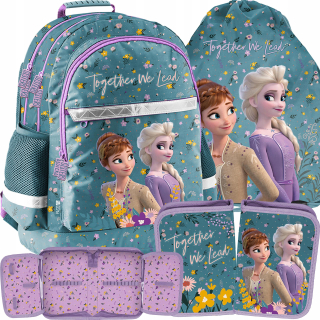 Viackomorový školský batoh Frozen Paso Odtiene fialovej, Odtiene modrej, Viacfarebná 22 l