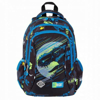 ST.RIGHT viackomorový školský batoh, čierny, Odtiene modrej, Multicolor, 20 l