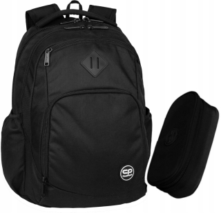 CoolPack viackomorový školský batoh, čierny, 30 l + peračník CoolPack