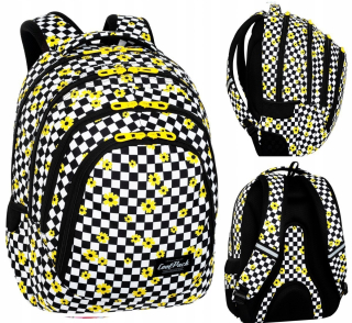 CoolPack viackomorový školský batoh biely, čierny, Odtiene žltej a zlatej, Multicolor 28 l